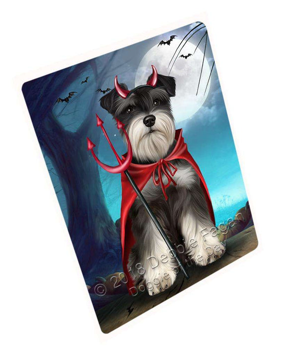 Happy Halloween Trick Or Treat Miniature Schnauzer Dog Devil Magnet Small (5.5" x 4.25") mag61680