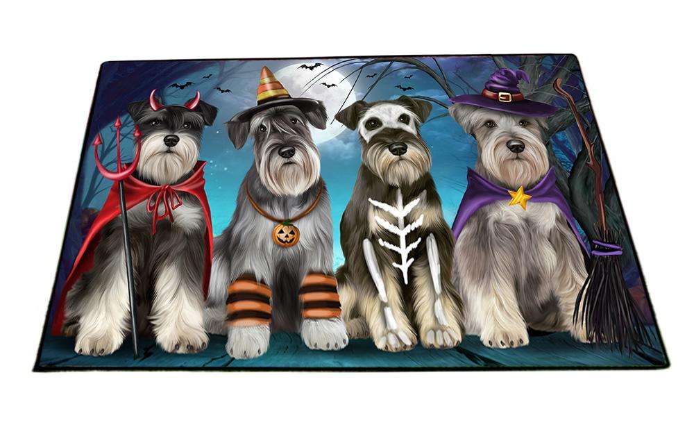 Happy Halloween Trick or Treat Miniature Schnauzer Dog Floormat FLMS51819
