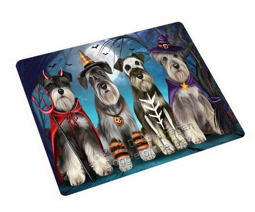 Happy Halloween Trick or Treat Miniature Schnauzer Dog Large Refrigerator / Dishwasher Magnet RMAG75702