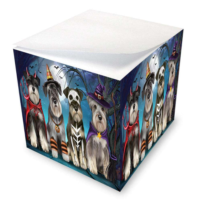 Happy Halloween Trick or Treat Miniature Schnauzer Dog Note Cube NOC52586
