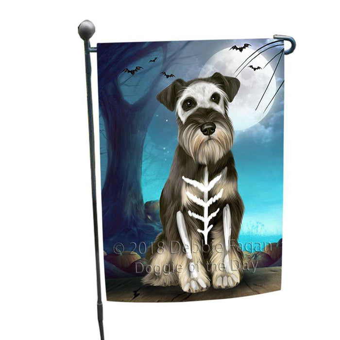 Happy Halloween Trick or Treat Miniature Schnauzer Dog Skeleton Garden Flag GFLG52493