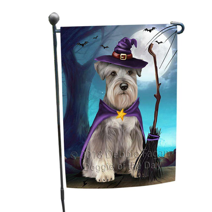 Happy Halloween Trick or Treat Miniature Schnauzer Dog Witch Garden Flag GFLG52512