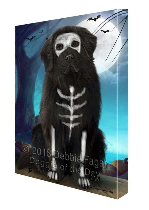 Happy Halloween Trick or Treat Newfoundland Dog Canvas Print Wall Art Décor CVS109628