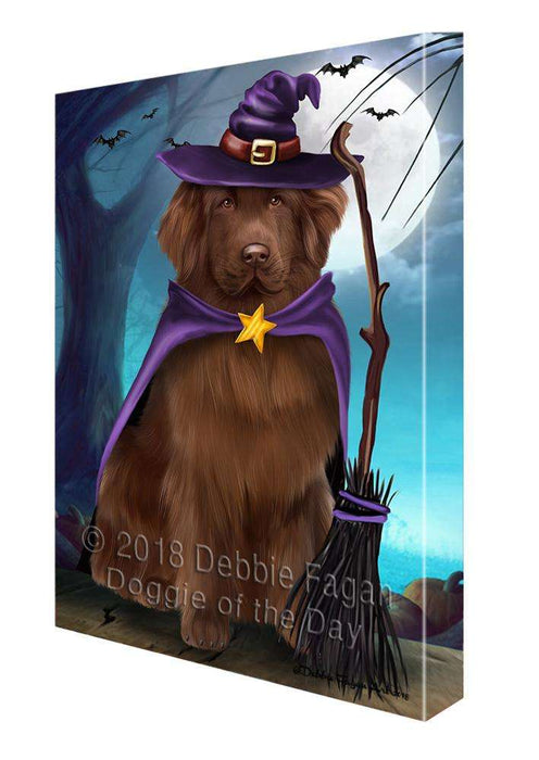 Happy Halloween Trick or Treat Newfoundland Dog Canvas Print Wall Art Décor CVS109637
