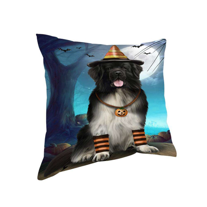 Happy Halloween Trick or Treat Newfoundland Dog Pillow PIL75188
