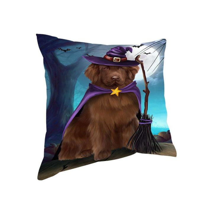 Happy Halloween Trick or Treat Newfoundland Dog Pillow PIL75196