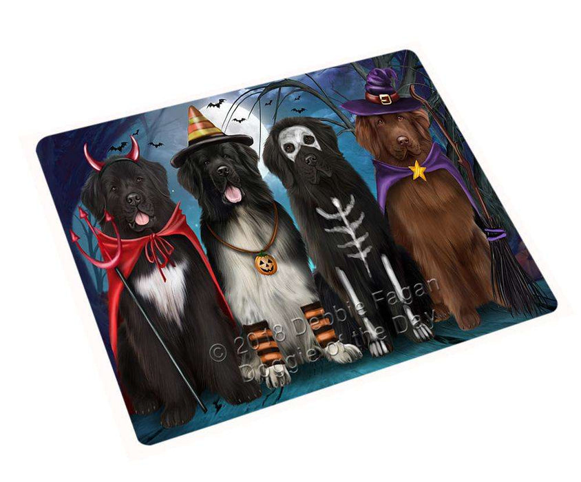Happy Halloween Trick or Treat Newfoundlands Dog Large Refrigerator / Dishwasher Magnet RMAG88542