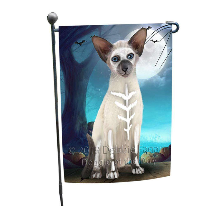 Happy Halloween Trick or Treat Oriental Blue Point Siamese Cat Garden Flag GFLG54708