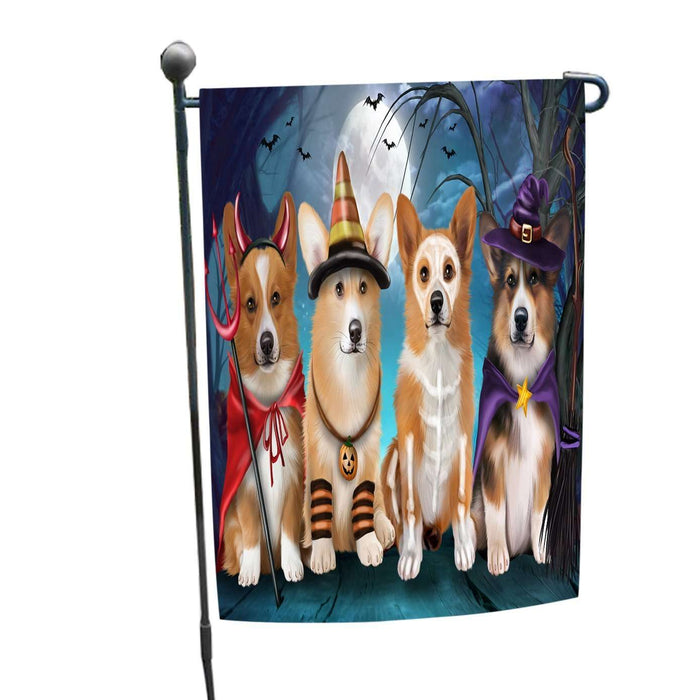 Happy Halloween Trick or Treat Pembroke Welsh Corgi Dog Garden Flag