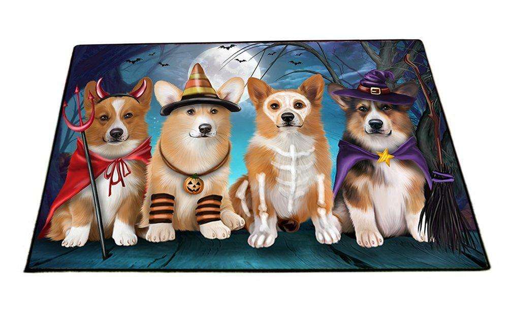 Happy Halloween Trick or Treat Pembroke Welsh Corgi Dog Indoor/Outdoor Floormat