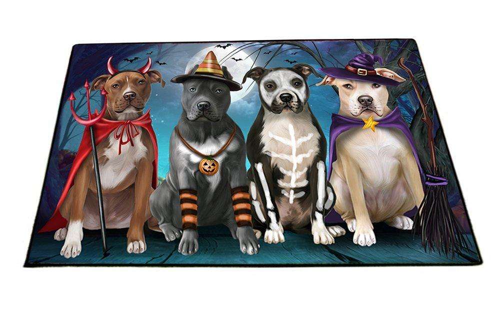 Happy Halloween Trick or Treat Pit Bull Dog Indoor/Outdoor Floormat