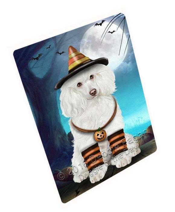 Happy Halloween Trick or Treat Poodle Corgi Dog Candy Corn Art Portrait Print Woven Throw Sherpa Plush Fleece Blanket