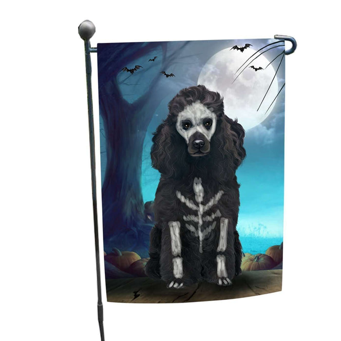 Happy Halloween Trick or Treat Poodle Corgi Dog Skeleton Garden Flag