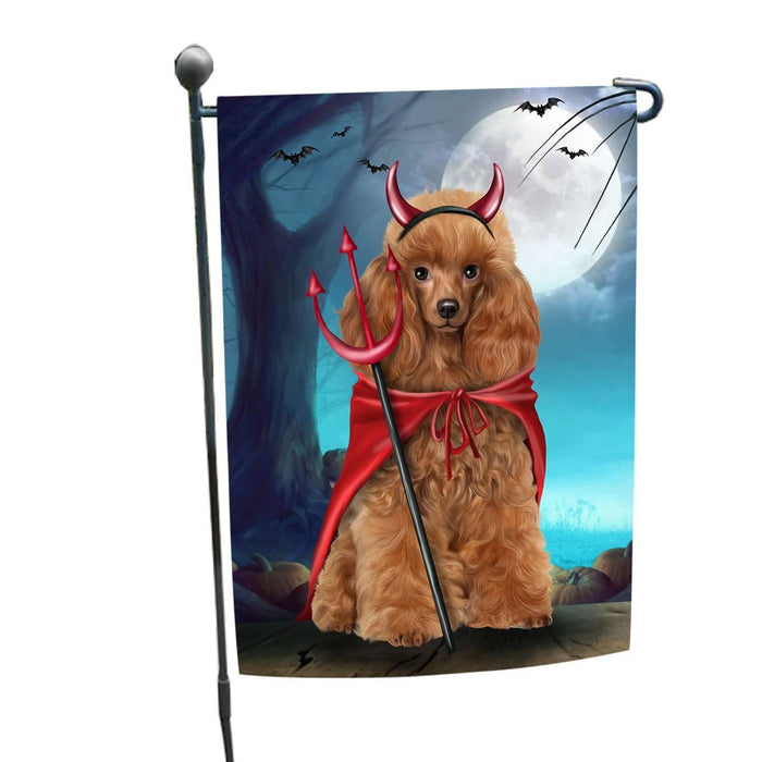 Happy Halloween Trick or Treat Poodle Dog Devil Garden Flag