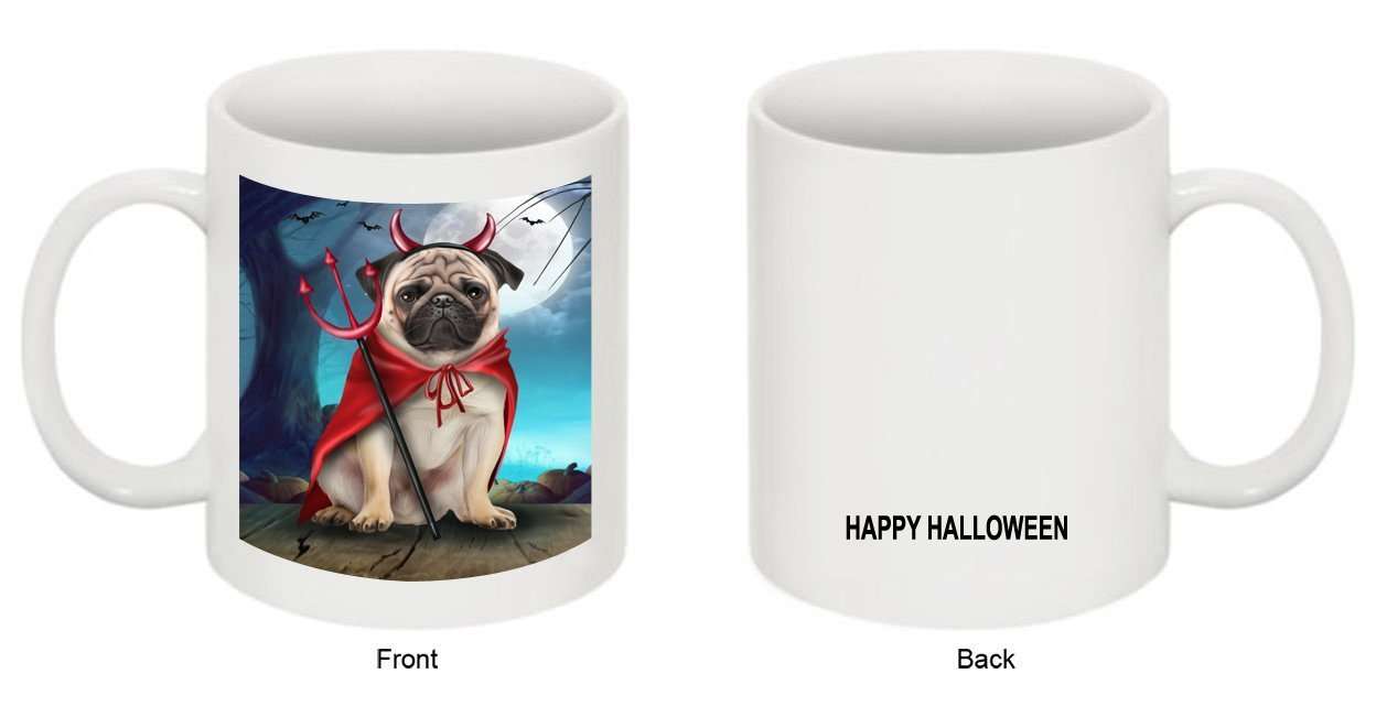 Happy Halloween Trick or Treat Pug Dog Devil Mug