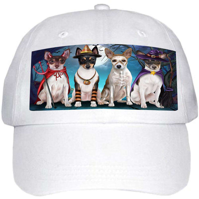 Happy Halloween Trick or Treat Rat Terrier Dog Ball Hat Cap HAT61494