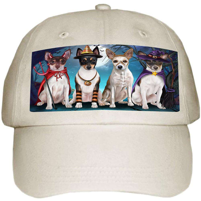 Happy Halloween Trick or Treat Rat Terrier Dog Ball Hat Cap HAT61494