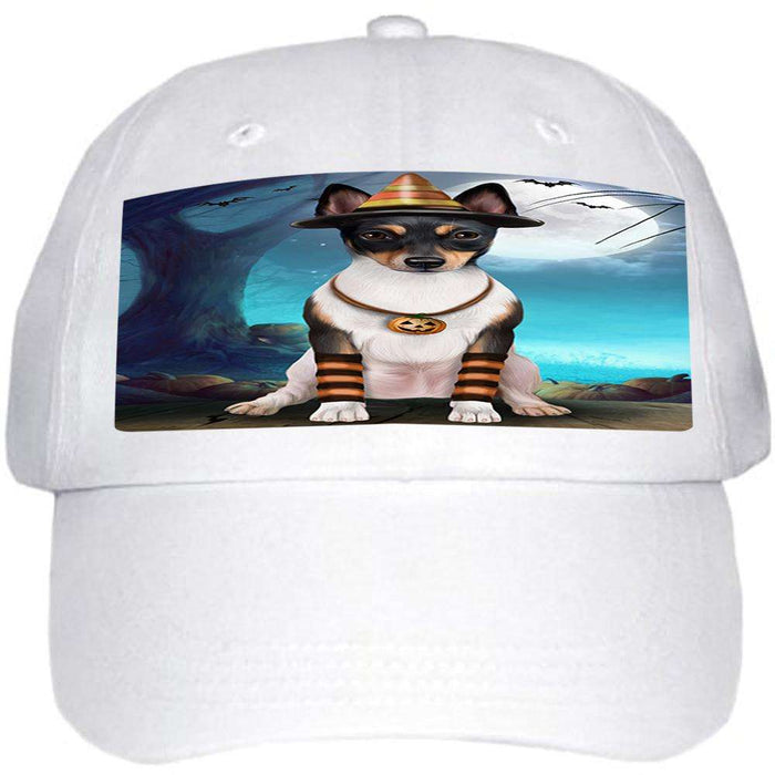 Happy Halloween Trick or Treat Rat Terrier Dog Candy Corn Ball Hat Cap HAT61266