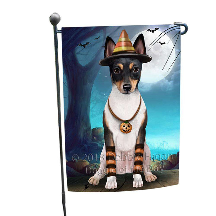 Happy Halloween Trick or Treat Rat Terrier Dog Candy Corn Garden Flag GFLG52456