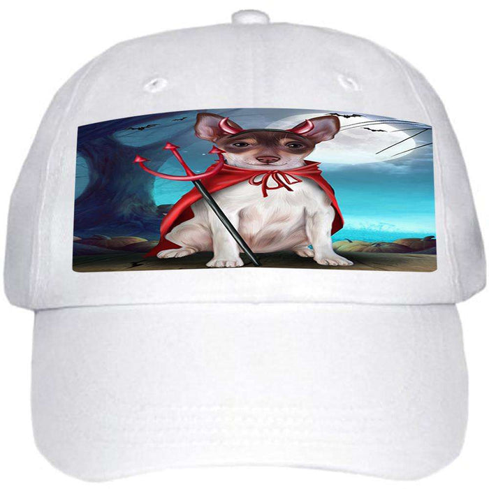 Happy Halloween Trick or Treat Rat Terrier Dog Devil Ball Hat Cap HAT61323