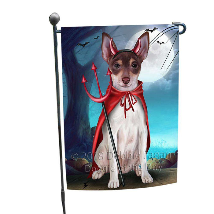 Happy Halloween Trick or Treat Rat Terrier Dog Devil Garden Flag GFLG52475