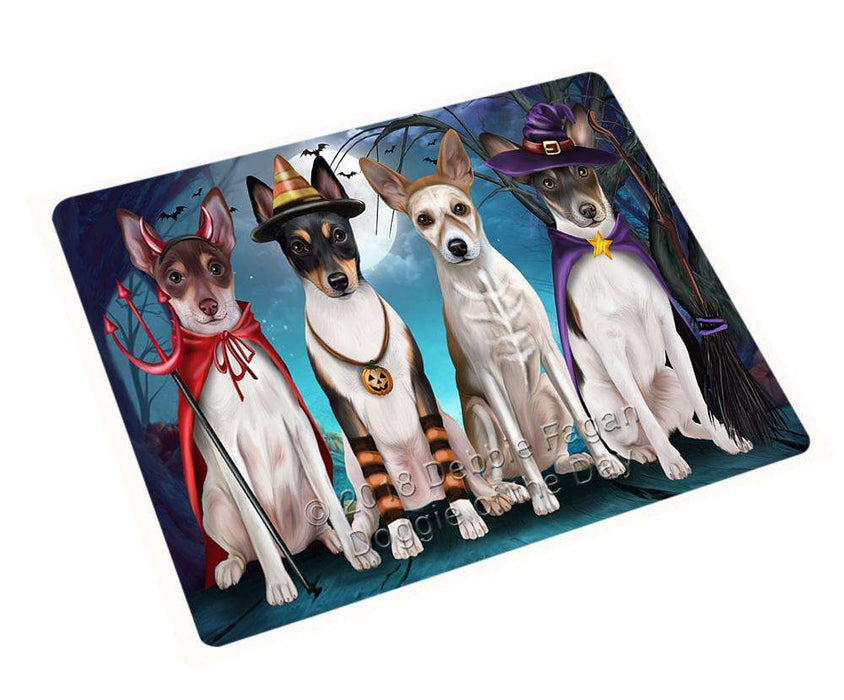 Happy Halloween Trick Or Treat Rat Terrier Dog Magnet Mini (3.5" x 2") MAG61854