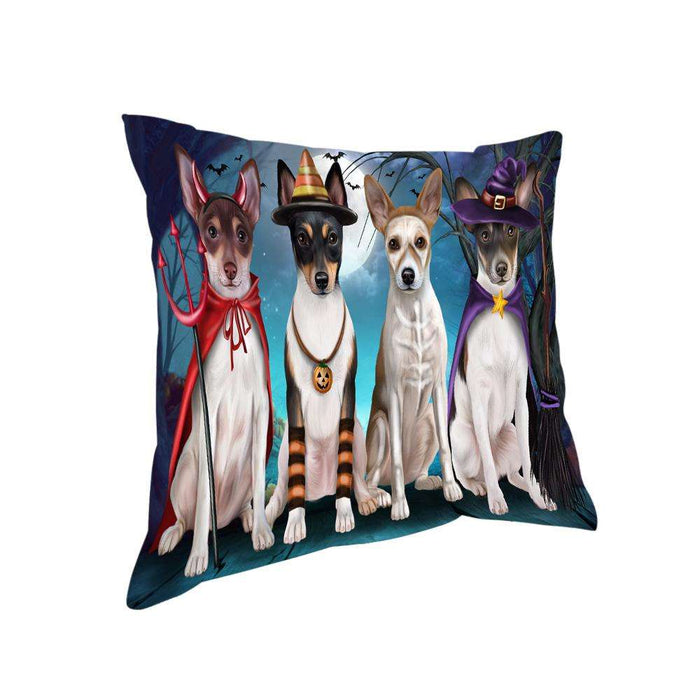 Happy Halloween Trick or Treat Rat Terrier Dog Pillow PIL66504