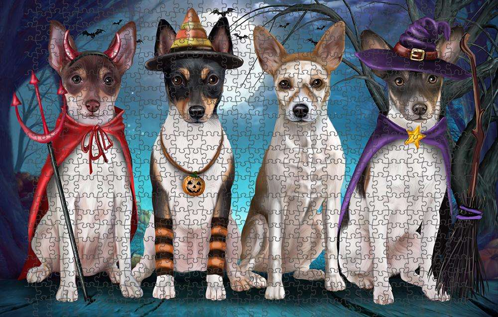 Happy Halloween Trick or Treat Rat Terrier Dog Puzzle  PUZL61692