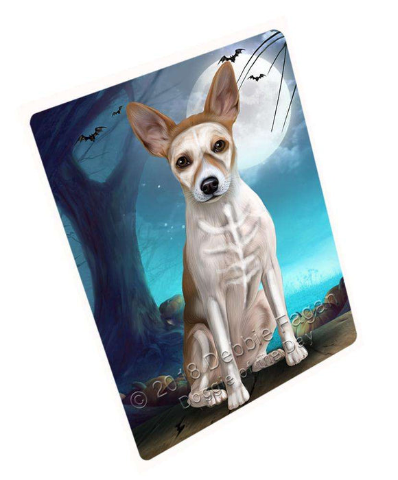 Happy Halloween Trick Or Treat Rat Terrier Dog Skeleton Magnet Mini (3.5" x 2") MAG61740