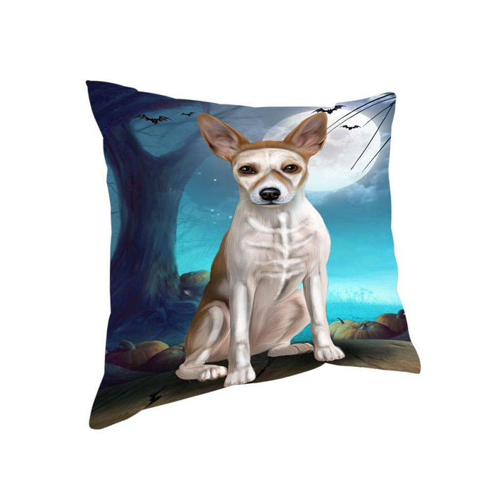Happy Halloween Trick or Treat Rat Terrier Dog Skeleton Pillow PIL66352