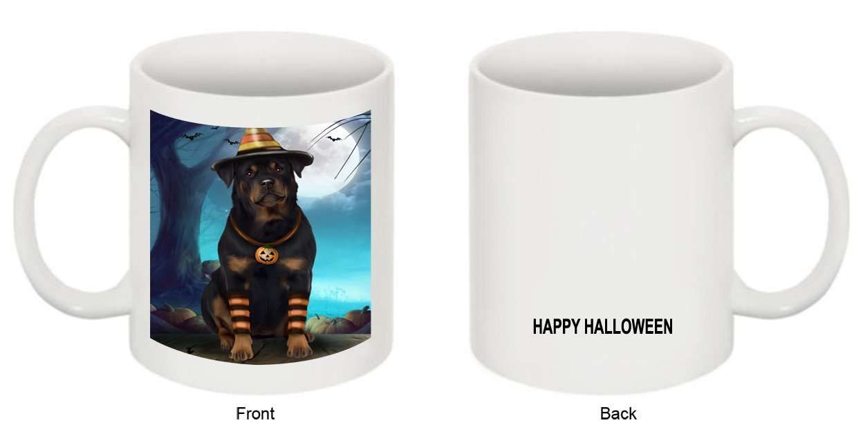 Happy Halloween Trick or Treat Rottweiler Dog Candy Corn Mug