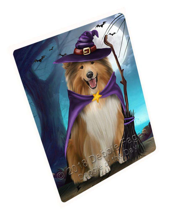 Happy Halloween Trick or Treat Rough Collie Dog Cutting Board C68397