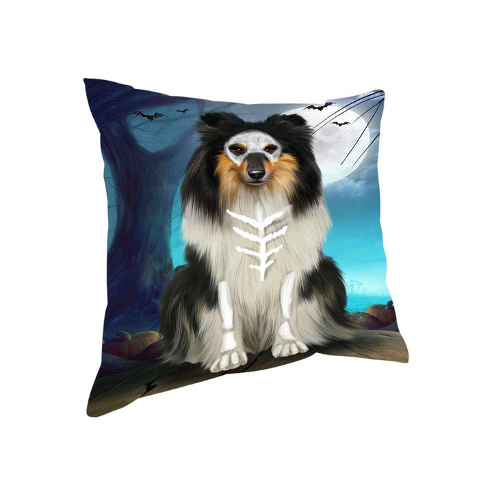 Happy Halloween Trick or Treat Rough Collie Dog Pillow PIL75224
