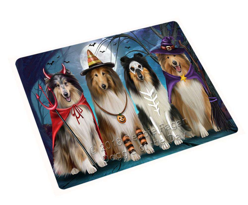 Happy Halloween Trick or Treat Rough Collies Dog Blanket BLNKT108849
