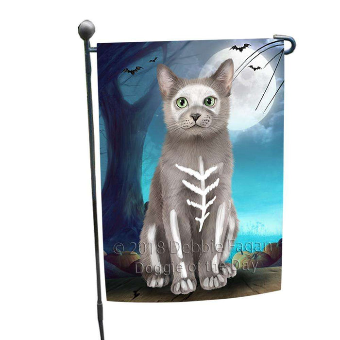 Happy Halloween Trick or Treat Russian Blue Cat Garden Flag GFLG54716