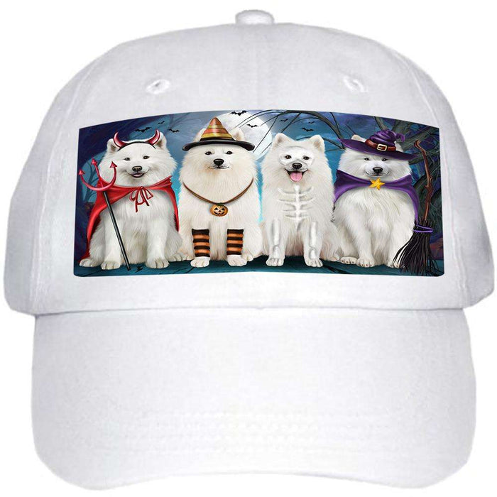 Happy Halloween Trick or Treat Samoyed Dog Ball Hat Cap HAT61497