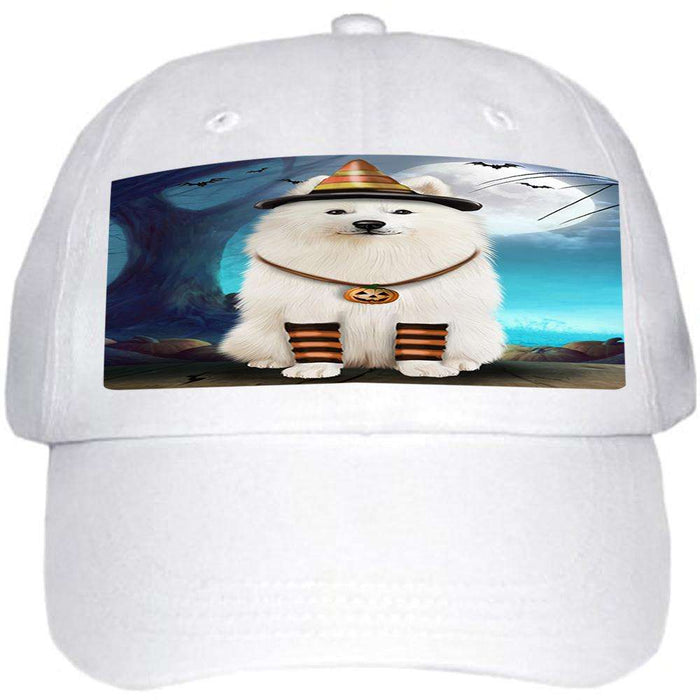 Happy Halloween Trick or Treat Samoyed Dog Candy Corn Ball Hat Cap HAT61269
