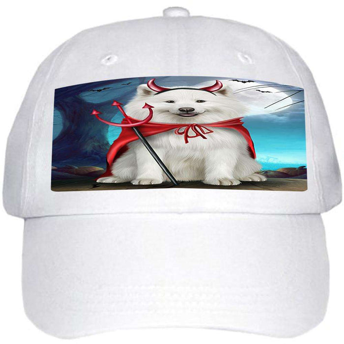 Happy Halloween Trick or Treat Samoyed Dog Devil Ball Hat Cap HAT61326