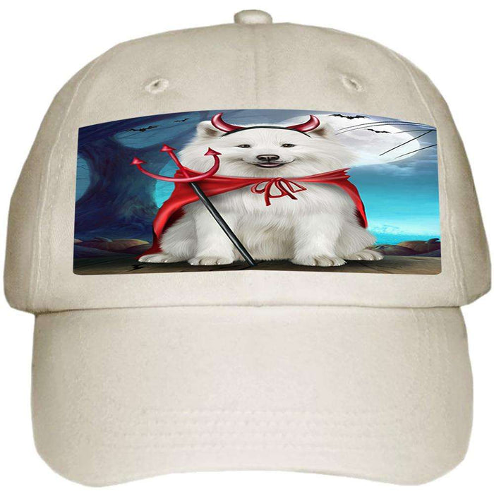 Happy Halloween Trick or Treat Samoyed Dog Devil Ball Hat Cap HAT61326