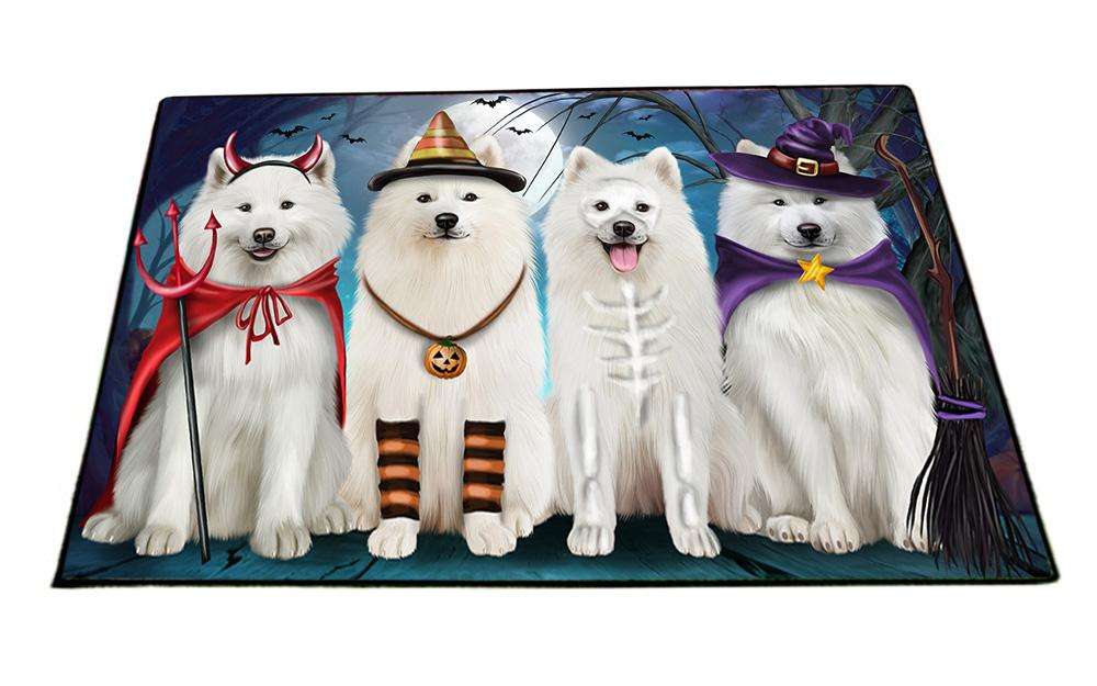 Happy Halloween Trick or Treat Samoyed Dog Floormat FLMS51825