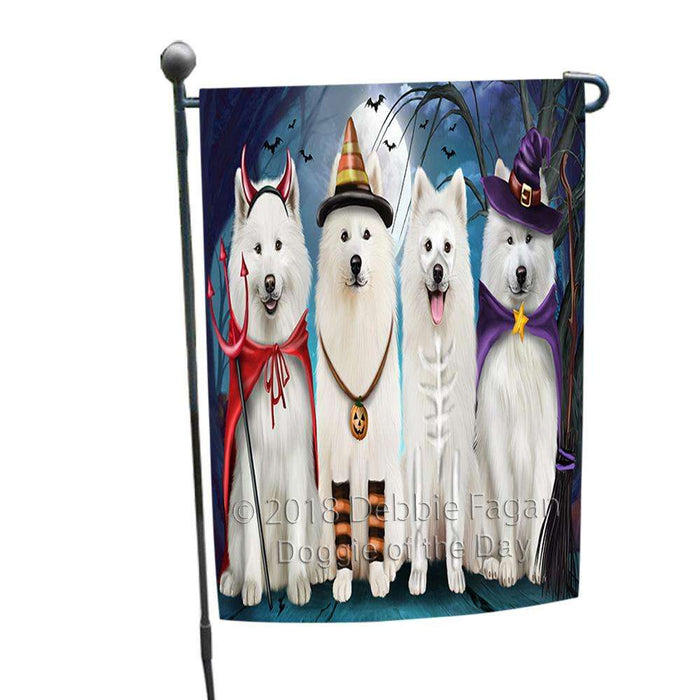 Happy Halloween Trick or Treat Samoyed Dog Garden Flag GFLG52533