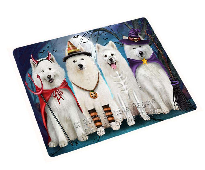 Happy Halloween Trick or Treat Samoyed Dog Large Refrigerator / Dishwasher Magnet RMAG75714