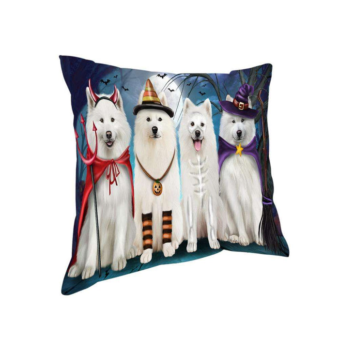 Happy Halloween Trick or Treat Samoyed Dog Pillow PIL66508
