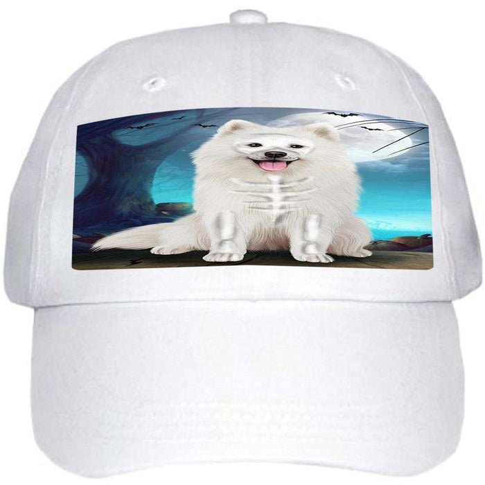 Happy Halloween Trick or Treat Samoyed Dog Skeleton Ball Hat Cap HAT61383