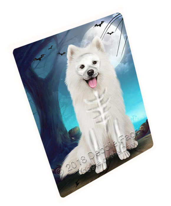 Happy Halloween Trick or Treat Samoyed Dog Skeleton Large Refrigerator / Dishwasher Magnet RMAG75486