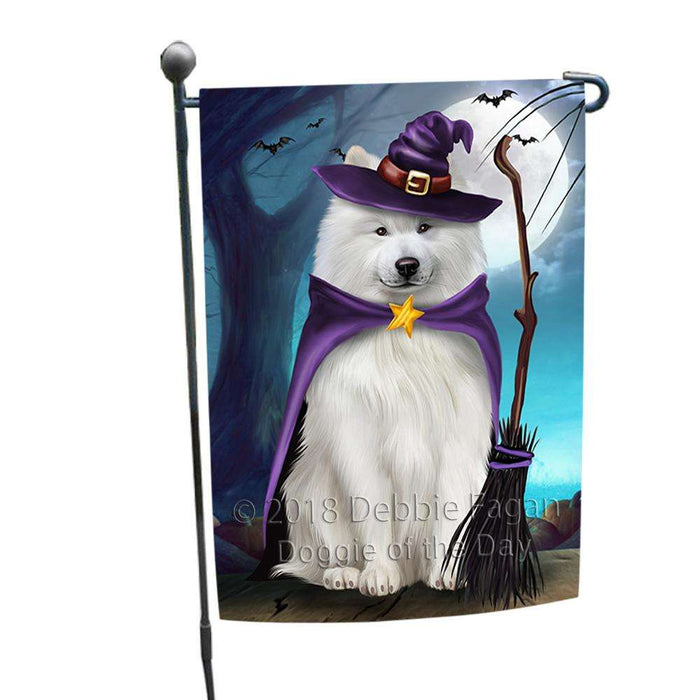 Happy Halloween Trick or Treat Samoyed Dog Witch Garden Flag GFLG52514