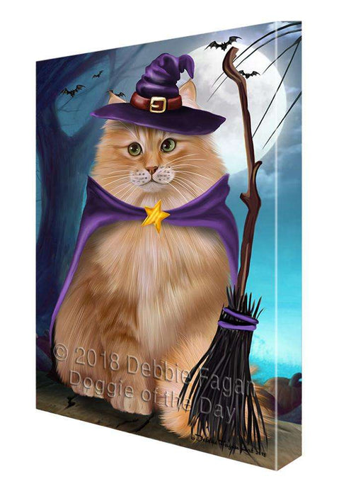 Happy Halloween Trick or Treat Siberian Cat Canvas Print Wall Art Décor CVS109781