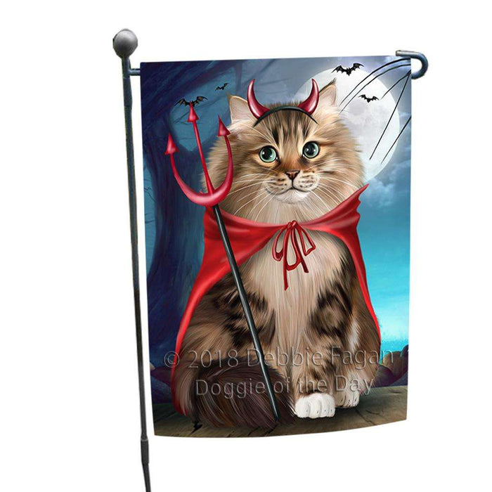 Happy Halloween Trick or Treat Siberian Cat Garden Flag GFLG54718