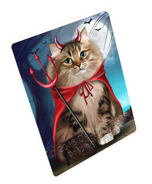 Happy Halloween Trick or Treat Siberian Cat Large Refrigerator / Dishwasher Magnet RMAG88818