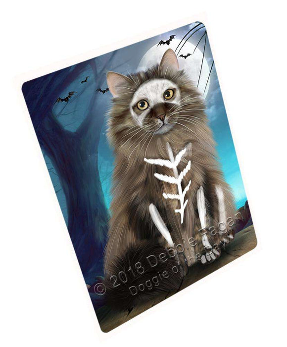 Happy Halloween Trick or Treat Siberian Cat Large Refrigerator / Dishwasher Magnet RMAG88830